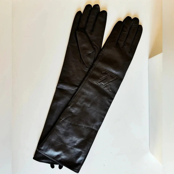 unbranded Accessories - New Fashion LV Long Gloves leather 100% dark brown 7.5